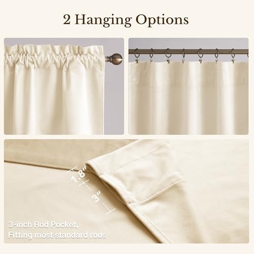 StangH Ivory White Valance for Windows 52x18 Inch, 1 Panel - Image 4