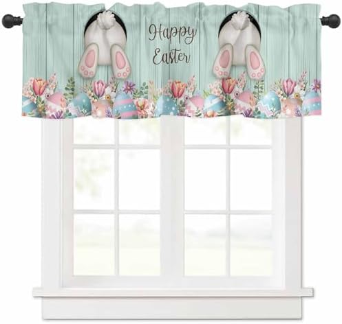 Happy Easter Valances Kitchen Curtains by VandarllinHomeKitchenDecor