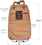 Car Seat Back Organizer with Multiple Pockets and Hooks - Image 2
