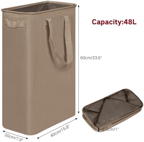 efluky Slim Laundry Basket, Narrow Laundry Hamper - Image 2