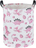 Pink Dinosaur Hamper, Kids Laundry Basket, Dinosaur Basket, Toy Organizer by Sanjiaofen