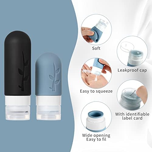 18pack Travel Bottles for Toiletries, TSA Approved Silicone Travel Containers - Image 4