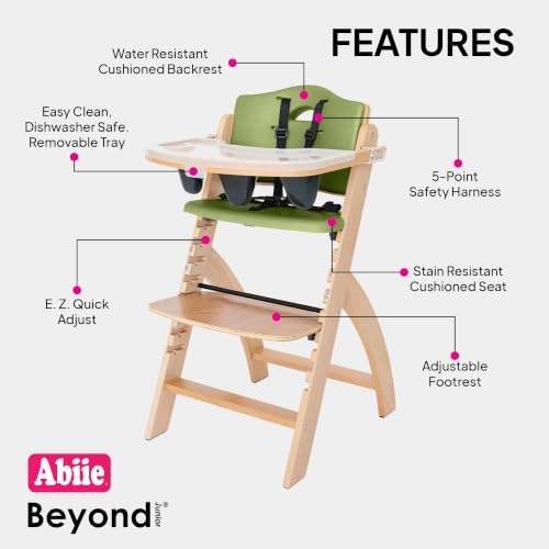 Abiie Beyond Junior Convertible Wooden High Chair - Image 2