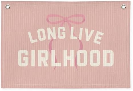 Long Live Girlhood Banner, Girl Nursery Decor, Toddler Girl Room Decor by Wheatwin