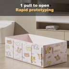 Foldable Baby Bathtub with Cute Animal Print, Portable Infant Bath Tub - Image 6