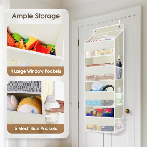 2 Pcs Over The Door Organizer Large Capacity Hanging Storage Room Organizer - Image 4