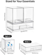 Vtopmart Clear Stackable Storage Drawers Set of 3, Plastic Organizer Bins - Image 2