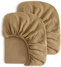 NTBAY Mini Crib Muslin Fitted Sheets, 2 Pack, 24 x 38 by NTBAY