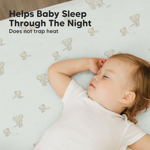 2-Pack Mini Crib Sheets Fitted, 38x26 Pack N Play Mattress Sheets - Image 5