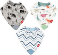 Nuby Baby Bibs - 3 Pc Muslin Bibs - Reversible 100% Natural Cotton Teething by NubyUSA