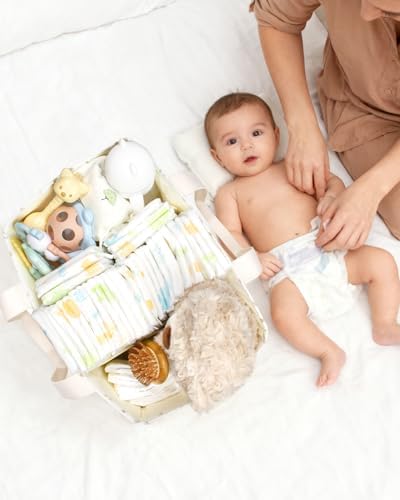 BuyCard Large Quilted Floral Baby Diaper Caddy Organizer - Image 5