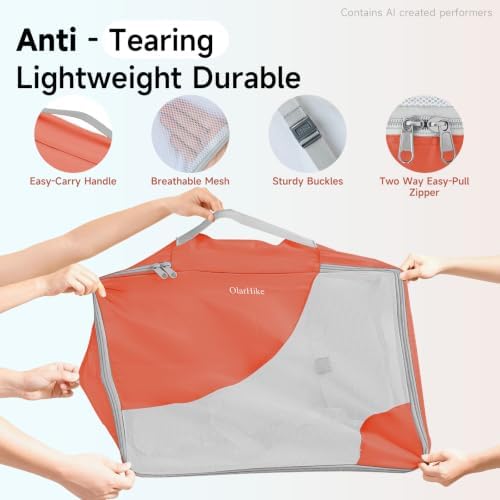OlarHike Packing Cubes for Travel, Gifts for Women Mom, Anti-Tearing Suitcase - Image 4