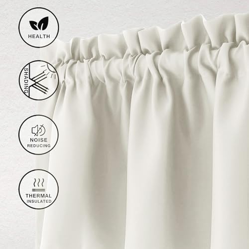 Hiasan Ivory Valance Curtains for Window 52 x 18 Inches 1 Panel - Image 2