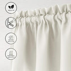 Hiasan Ivory Valance Curtains for Window 52 x 18 Inches 1 Panel - Image 2