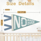 Ocean Nursery Decor, No Wake Zone Pennant Felt Banners Flags, Nautical Coastal - Image 7
