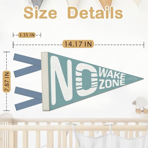 Ocean Nursery Decor, No Wake Zone Pennant Felt Banners Flags, Nautical Coastal - Image 7