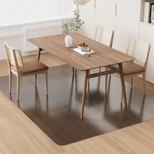 8'×10' Large Vinyl Area Mat for Floor, Translucent Black PVC Floor Mat by ZPAIAreaFloorProtector