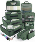 Veken 8 Set Packing Cubes for Travel Essentials, Anti-Wrinkle Buckled Suitcase by Veken