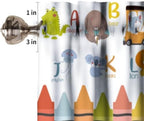 Kids Alphabet Valance Curtain Cartoon Rainbow Alphabet ABC Learning Daycare - Image 6