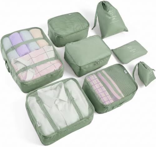 LANSKLBD 6/8 Set Packing Cubes for Suitcases Travel Luggage Packing Organizers by LANSKLBD