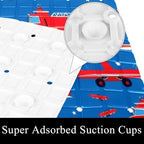 Bathtub Mat Non Slip 26.8x15.1 Inch, Fire Trucks and Plane Shower Mat - Image 3