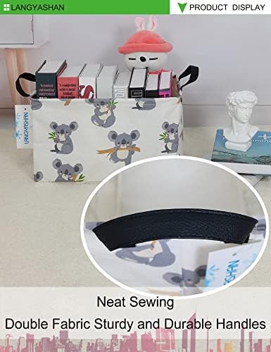 Rectangular Collapsible Gray Koala Storage Basket Nursery Toy Organizer - Image 3