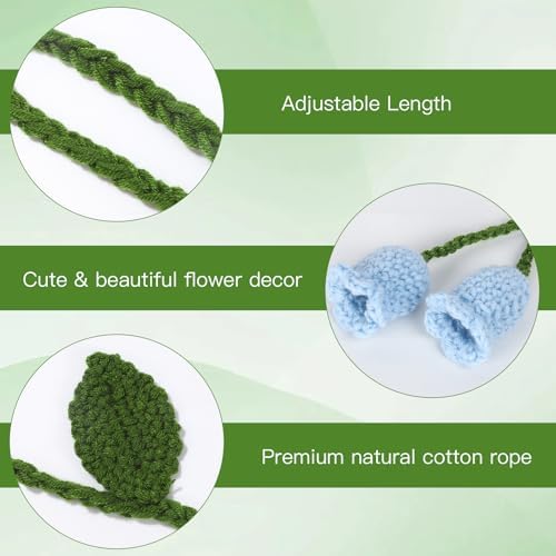 2 Pack Boho Handmade Flower Curtain Tiebacks Curtain Holdbacks - Image 6