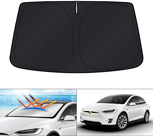 KUST Windshield Sun Shade for 2016-2024 2025 2026 Tesla Model X Tesla X by KUST