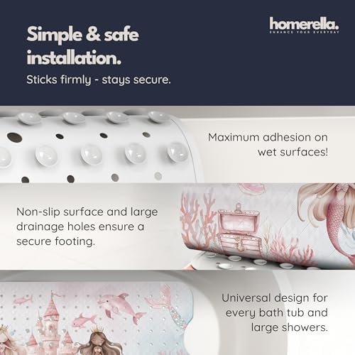 homerella Bathtub Mat Non Slip Kids 40x16 Baby Bath Mat Non Slip Anti Mold - Image 4
