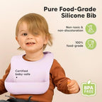 KeaBabies 2-Pack Silicone Bibs for Babies, Toddlers Girl - Image 2