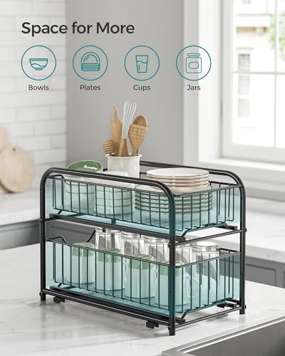 SONGMICS 4-Tier Pull Out Cabinet Organizers, Under Sink Organizer, Bathroom - Image 5