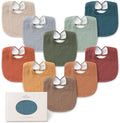 Konssy 8-Pack Muslin Baby Bibs, Adjustable Fit by Konssy