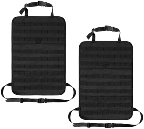 2 PCS Car Seat Back Organizer, Tactical MOLLE Sag Proof Vehicle Panel Backseat by Unknown