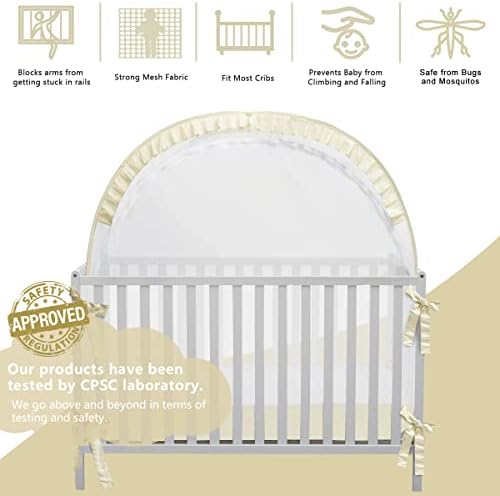 L RUNNZER Baby Crib Tent, Crib Cover to Keep Baby from Climbing Out - Image 3