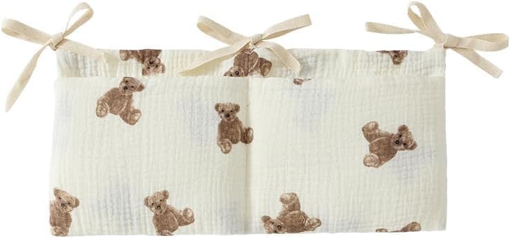 White Bedside Hanging Bags Milk Bottle Bib-Storage Crib Organizer Baby by Unknown