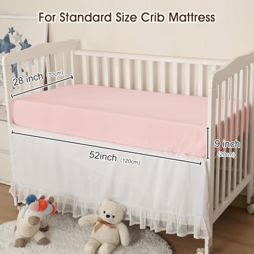 PHF 3 Pack Soft Castle Crib Sheets Fitted, Comfy Breathable Baby Sheets - Image 4