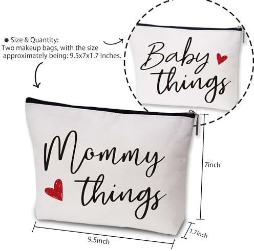 Best Expecting Mom Gifts, Mommy And Baby Canvas Pouch Set, New Mother Keepsake - Image 2