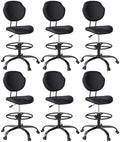 Drafting Chair with Back Support, Tall Desk Rolling Stool by Nusetx