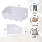 Homsorout Closet Baskets for Shelves Trapezoid - Image 2