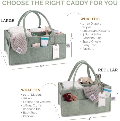 Parker Baby Co. Felt Diaper Caddy Organizer - Image 4