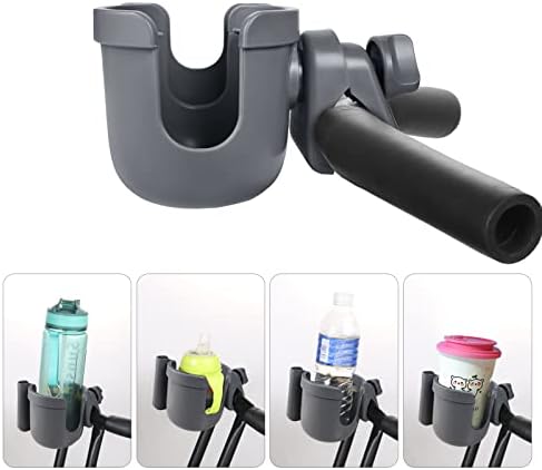 Suranew Cup Holder with Phone for Walker Wheelchair Stroller Gray - Image 3