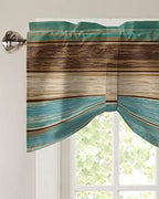 Farmhouse Blackout Tie Up Valance Curtains - Image 3