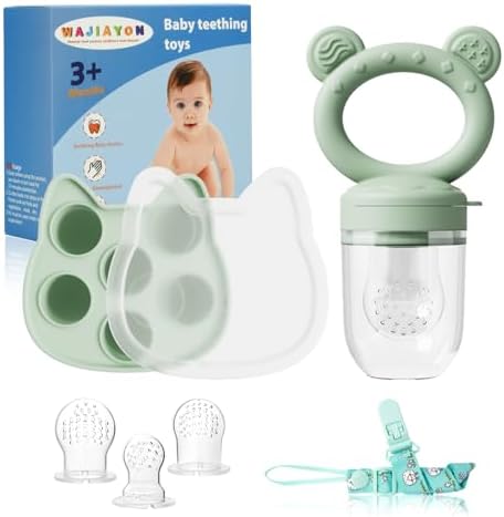 Baby Breastmilk Popsicle Molds & Baby Fruit Feeder, Infant Food Freezer Tray by WAJIAYON