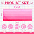 Mindsoft 4 Pcs Gradient Pink Stripe Classroom Curtains 54" X 18" - Image 3