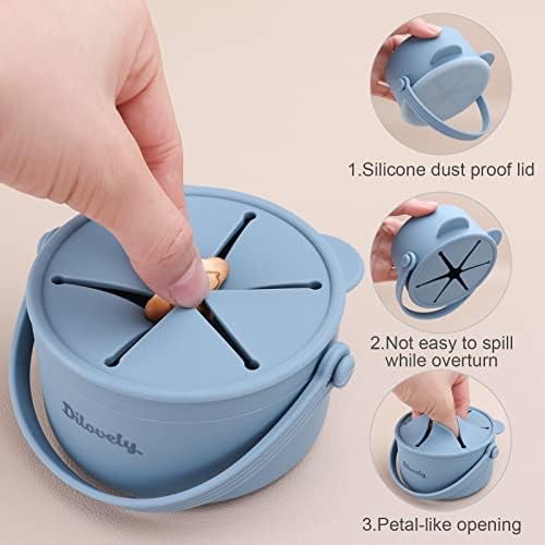 Silicone Snack Cups for Toddlers, Toddler Snack Containers, Baby Treat Catcher - Image 4