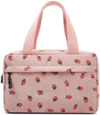Large Makeup Bag for Women Corduroy Cosmetic bag Make up Bags Zipper Pouch - Image 4