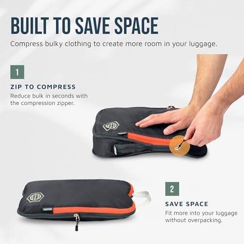 TRIPPED Travel Gear Large Compression Packing Cubes 7-Piece Set - Image 5