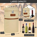 opux 2 Bottle Wine Carrier Tote, Insulated Leakproof Wine Cooler Bag, Wine - Image 3