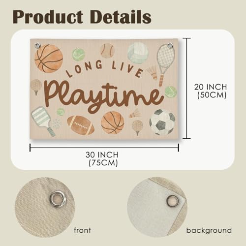 Playroom Wall Decor, Kids Toddler Boy Playroom Bedroom Sport Decor Hanging - Image 6