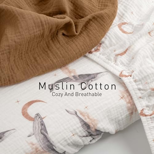 Gllquen Baby Muslin Bassinet Sheets 3pk, Soft Cotton Baby Sheet 33x17 - Image 3